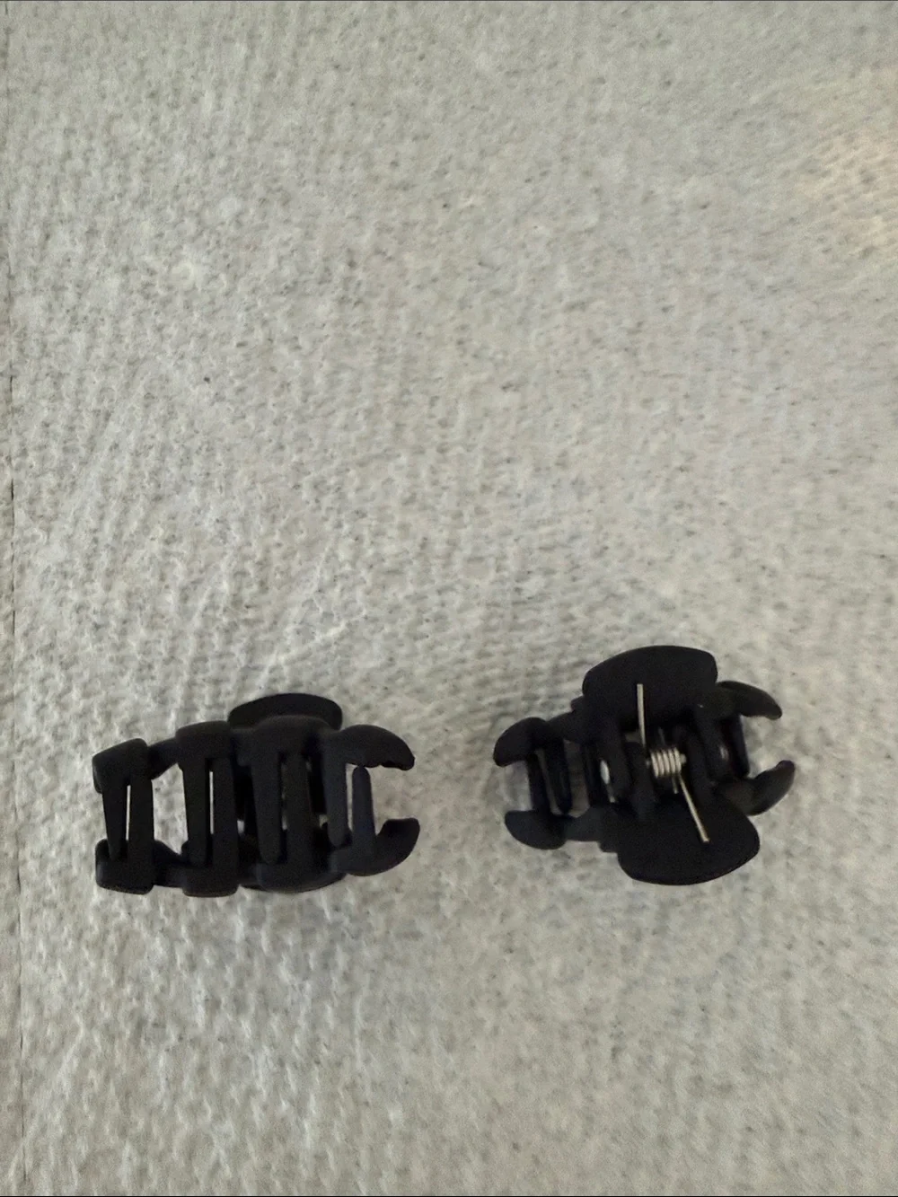 Matte Black Womens Hair Claw Clips - 6 Pack